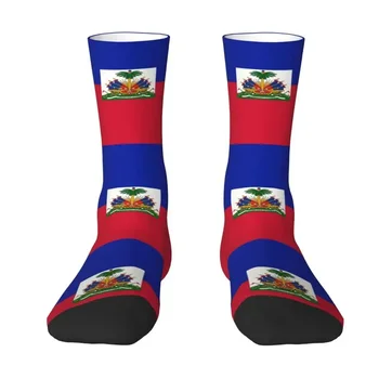 Симпатичные Носки с Флагом Гаити Для Мужчин И Женщин, Теплые Носки с 3D-печатью для Баскетбольной Спортивной Команды