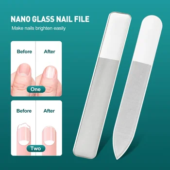 Стеклянный лак для ногтей, обновление, пилочки и буферы из нано стекла, полировщик, Профессиональный набор хрустальных маникюрных инструментов для натуральных ногтей