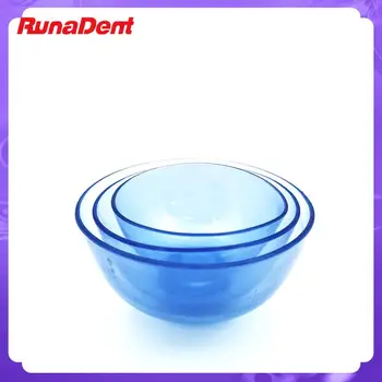 Стоматологическая прозрачная пластиковая чаша для смешивания S / m / l Контейнер для смешивания гипса для стоматолога Синяя резиновая чаша для смешивания