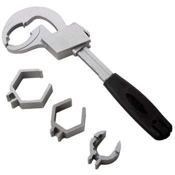 Универсальный ключ для раковины, ключ для ванной Комнаты, Разводной ключ, Дугообразный Зубчатый Подвижный Ключ, Инструмент для установки сантехники, раковины