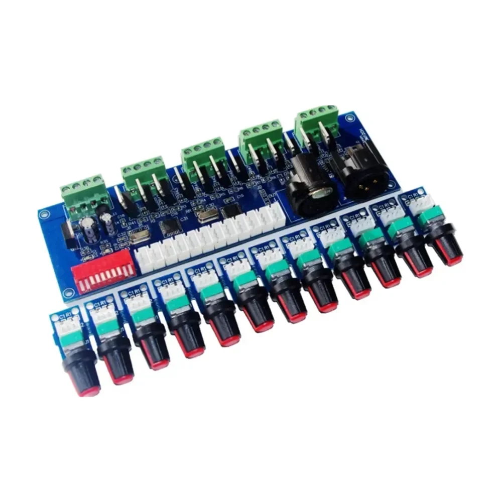 12CH * 2A 24A 12-канальный Регулятор Яркости LED DMX512 декодер 4 группы DC 12V 24V DMX512 XRL 3P RJ45 контроллер Для Светодиодной Лампы 0