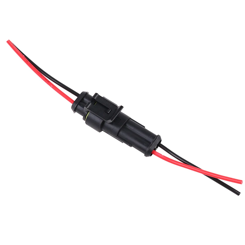 2-контактный герметичный водонепроницаемый разъем для подключения электрического провода, автоматический разъем с кабелем 0