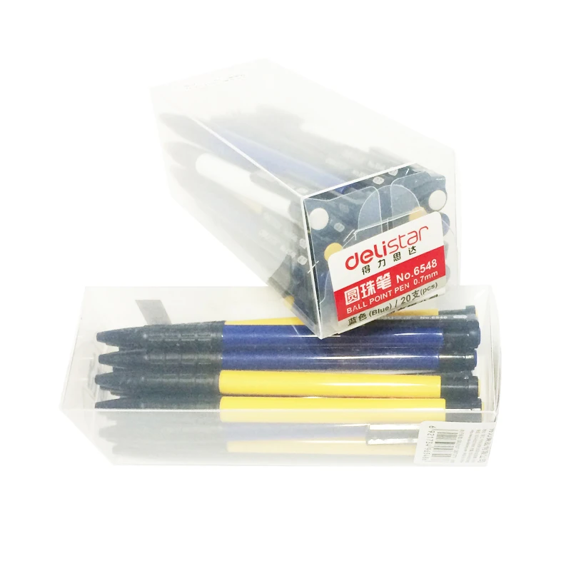 20 ШТ / Коробка 0,7 мм Шариковая ручка для Прессования Синих чернил для школьных канцелярских принадлежностей и офиса, YZB00008 1