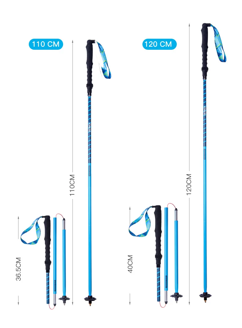 2шт AONIJIE Все Типы Походных Палок Для Треккинга Ourdoor Camping Walking Sticks Общей длиной 110 см 120 см 130 см 3