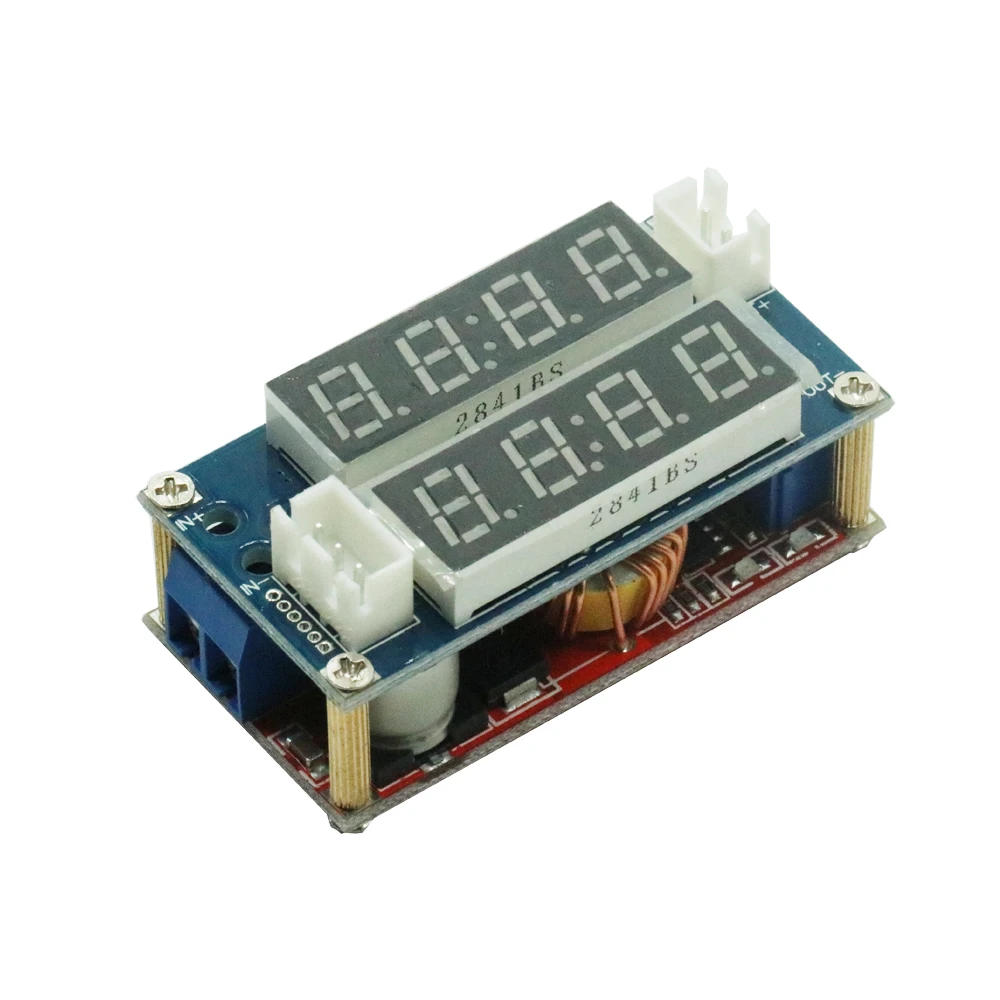 5A Регулируемый CC/CV дисплей Понижающий модуль зарядки Светодиодная панель Вольтметр Амперметр 0