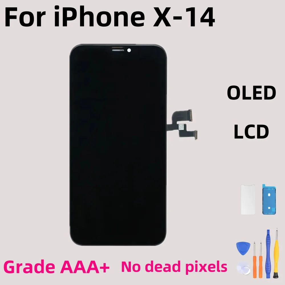 AAAA + Цифровой Преобразователь Сенсорного экрана Для 11 Pro Max 12 Pro Display 12 13 Mini 14 14 Plus LCD Для iPhone X XR XS MAX LCD 12 13 Pro MAX