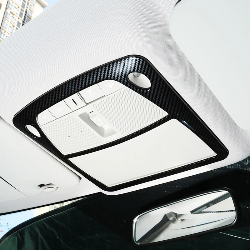 ABS Матовый/Хром/Углеродное волокно для Nissan Navara NP300 D23 2017-2019 Автомобильный передний переключатель для чтения рамка лампы Аксессуары 1 шт.