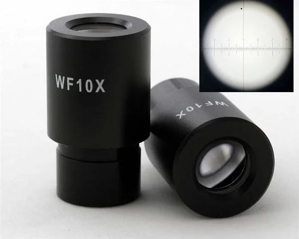 FYSCOPE WF10X/18 мм Широкоугольный Окуляр Биологического Микроскопа Составная Линза с Креплением + Поперечная Сетка размером 23,2 мм 0