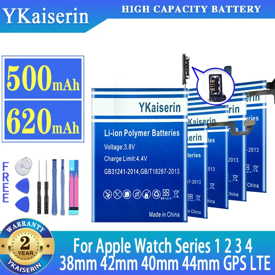 YKaiserin Аккумулятор Для Apple Watch iWatch Серии 1 2 3 4 S1 S2 S3 S4 Series1 Series2 Series3 Series4 38 мм 42 мм 40 мм 44 мм GPS LTE 0