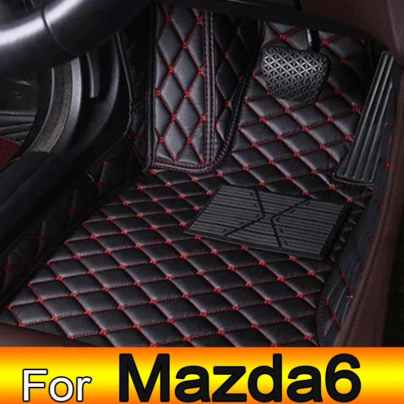 Автомобильные Коврики Для Mazda6 Mazda 6 Atenza GH 2007 ~ 2011 Анти-Грязевые Накладки Автомобильные Коврики Полный Комплект Водонепроницаемых Ковриков Ковер Автомобильные Аксессуары