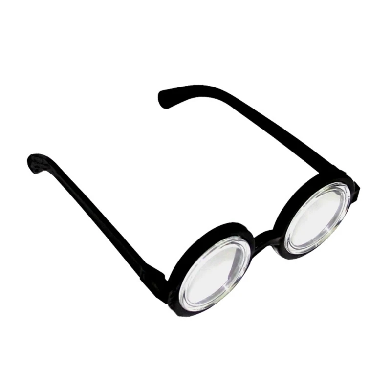 Волшебные очки в черной оправе, аксессуары в круглой стеклянной оправе, принадлежности для косплея на Хэллоуин, реквизит для позирования. 0
