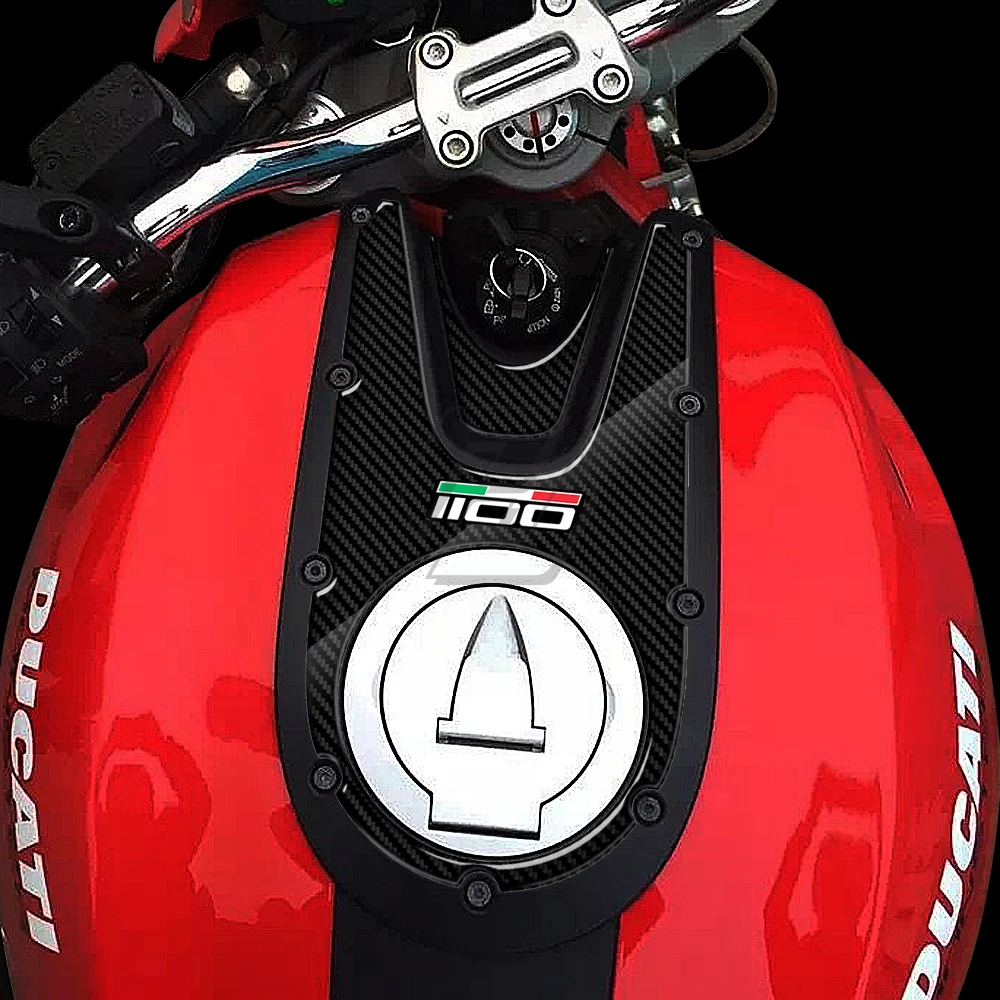 Для Ducati Monster 1100 Evo 2008-2014 Мотоциклетный топ, защитная крышка бака, 3D карбоновая смола-look 1