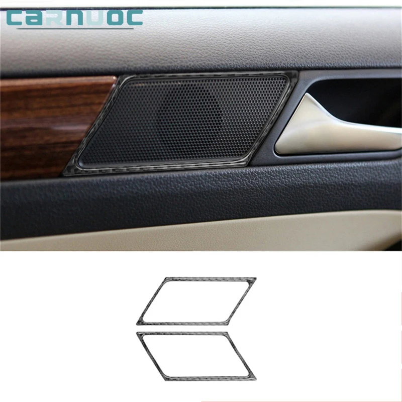 Для Volkswagen Jetta 2011 2012 2013 2014 Автомобильные Декоративные Аксессуары для интерьера из углеродного волокна, наклейки на дверной динамик, отделка рамки