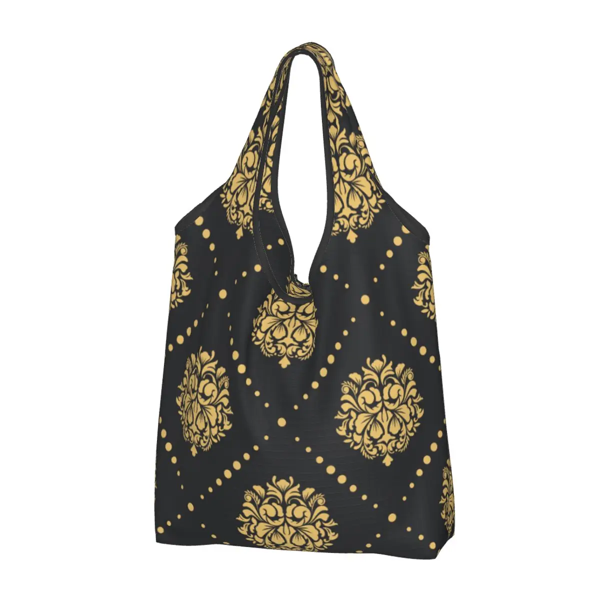 Женская сумка для покупок с рисунком Викторианского барокко, портативная, большой емкости, Европейская цветочная сумка для покупок 0