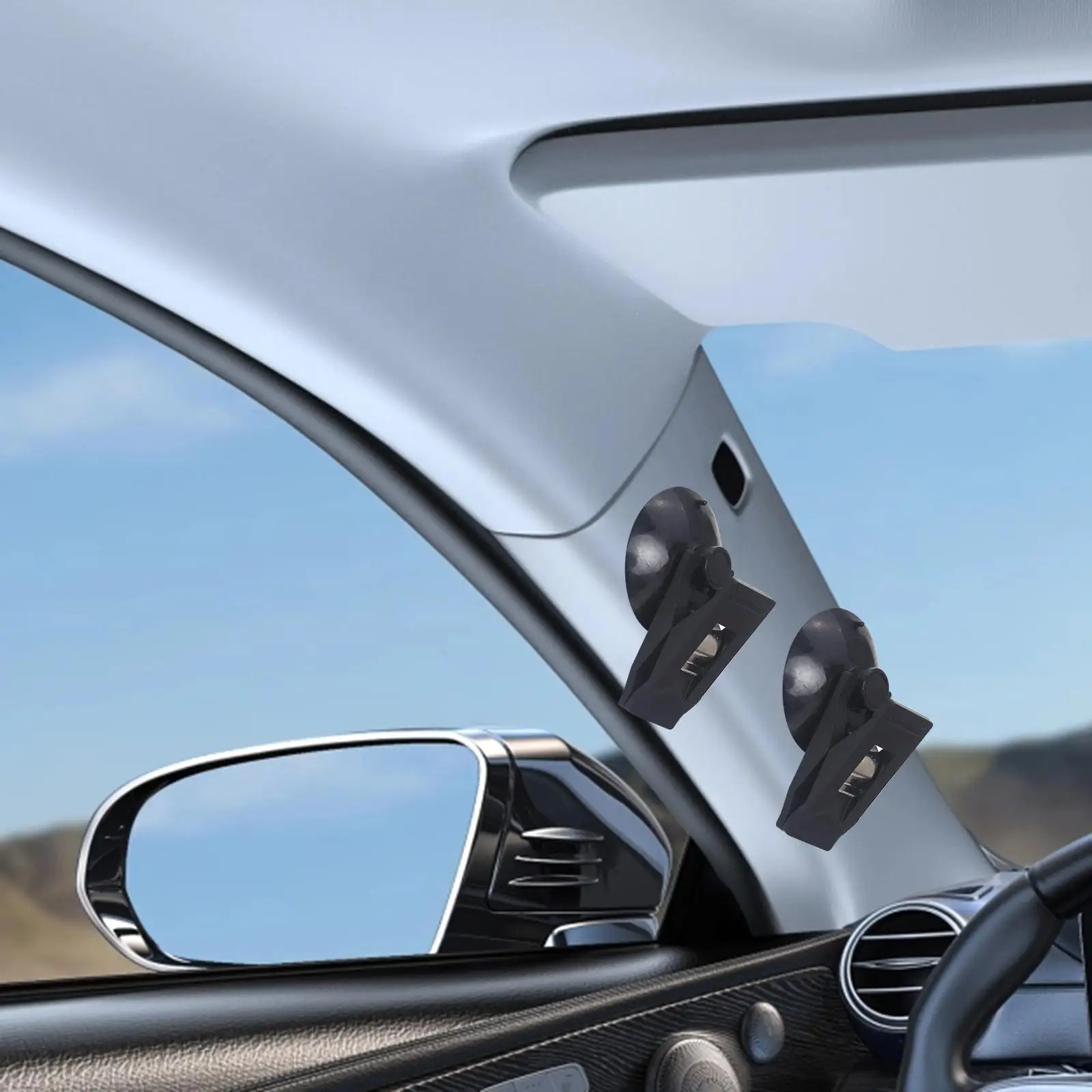 Зажим на присоске для автомобиля, универсальный зажим для карточек для автомобильных стекол. 0