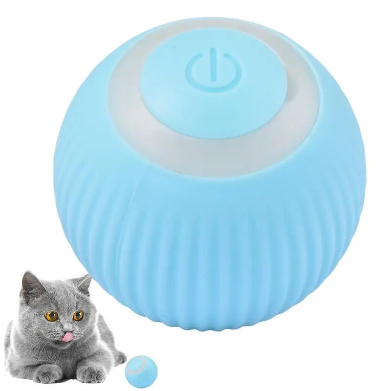 Интерактивный Мяч Для Домашних Животных USB-Зарядка Автоматическая 360-Градусная Подвижная Роботизированная Кошка, Движущиеся Игрушки для Домашних Кошек 0