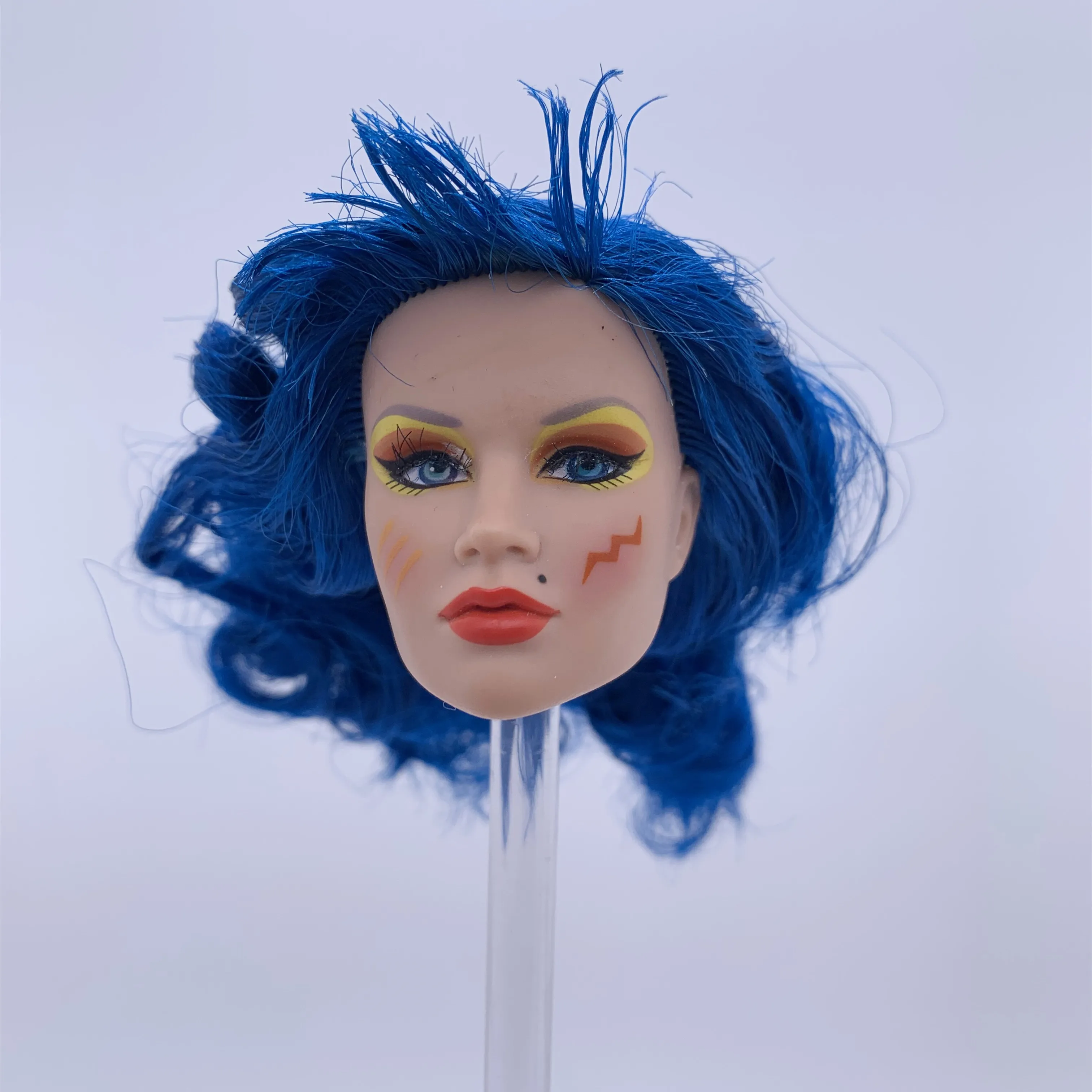 Королевская Особа Моды Джем И Голограммы Синего цвета С Волосами Мэри Филлипс в масштабе 1/6 Головы Куклы Integrity 0