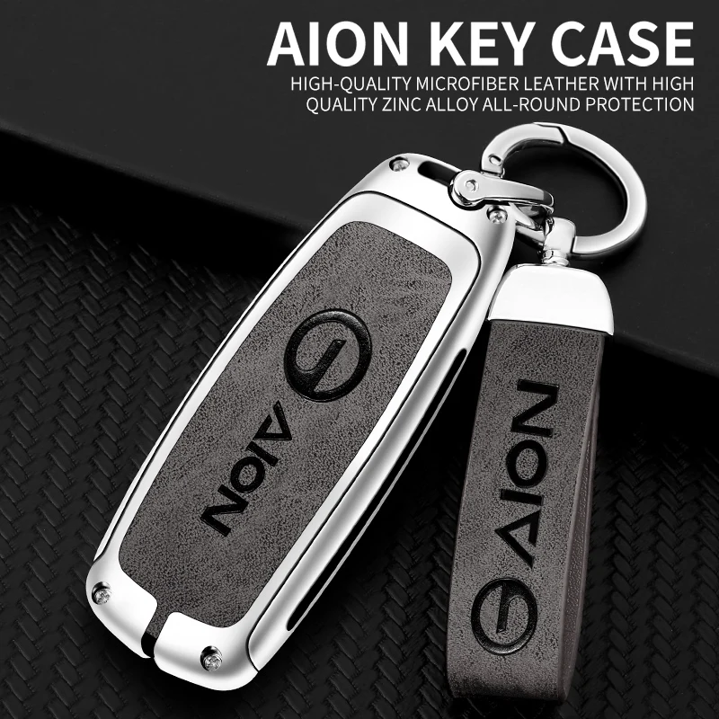 Модный кожаный чехол для ключей с интеллектуальным управлением из цинкового сплава для Aion Auto Keychain, Аксессуары для интерьера, Автостайлинг 0