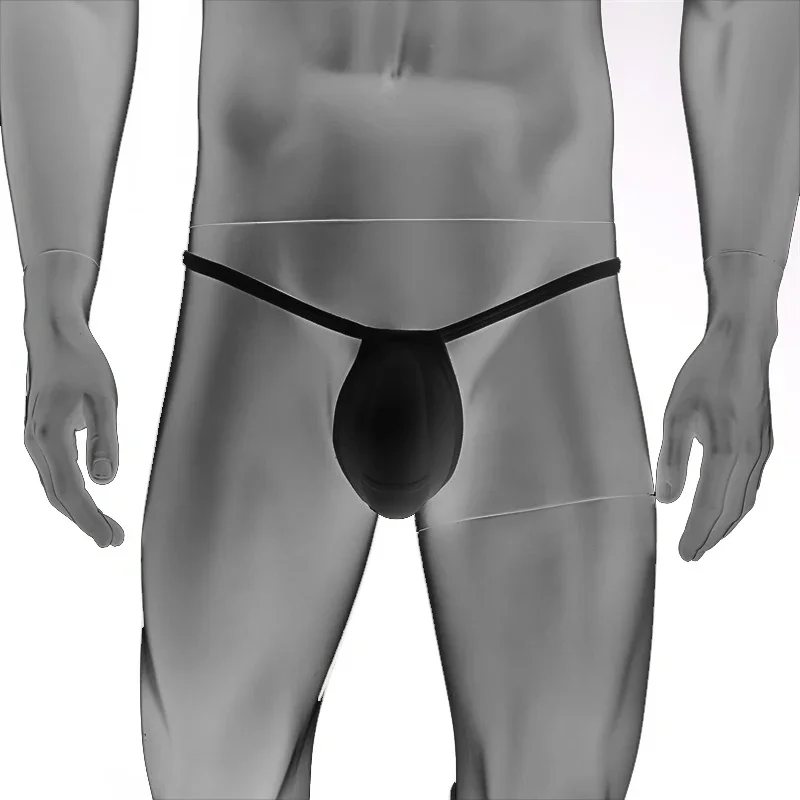 Сексуальное мужское нижнее белье с низкой посадкой, увеличивающая губку прокладка, стринги-стринги, увеличивающие трусы, мужские трусики с металлическим кольцом 3