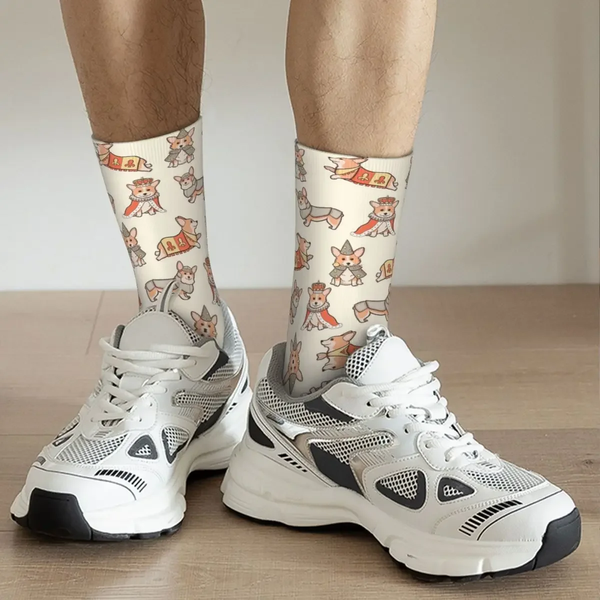 Средневековые фэнтезийные носки корги Harajuku Высококачественные Чулки Всесезонные Носки Аксессуары для мужских и женских подарков 5