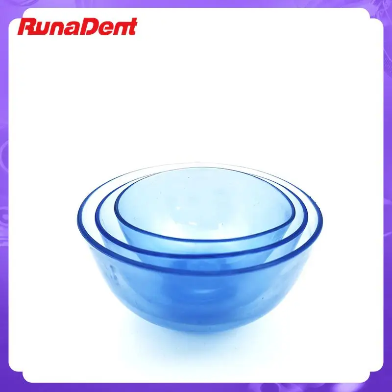 Стоматологическая прозрачная пластиковая чаша для смешивания S / m / l Контейнер для смешивания гипса для стоматолога Синяя резиновая чаша для смешивания 0