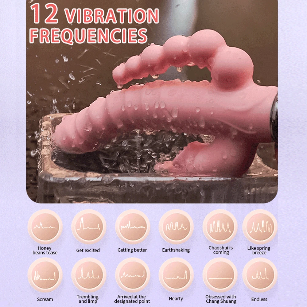 Фаллоимитатор с кроликом 3 в 1, женский вибратор, точка g, стимулятор клитора, вагинальный массажер, пенис, анальные секс-игрушки для двойного проникновения 2