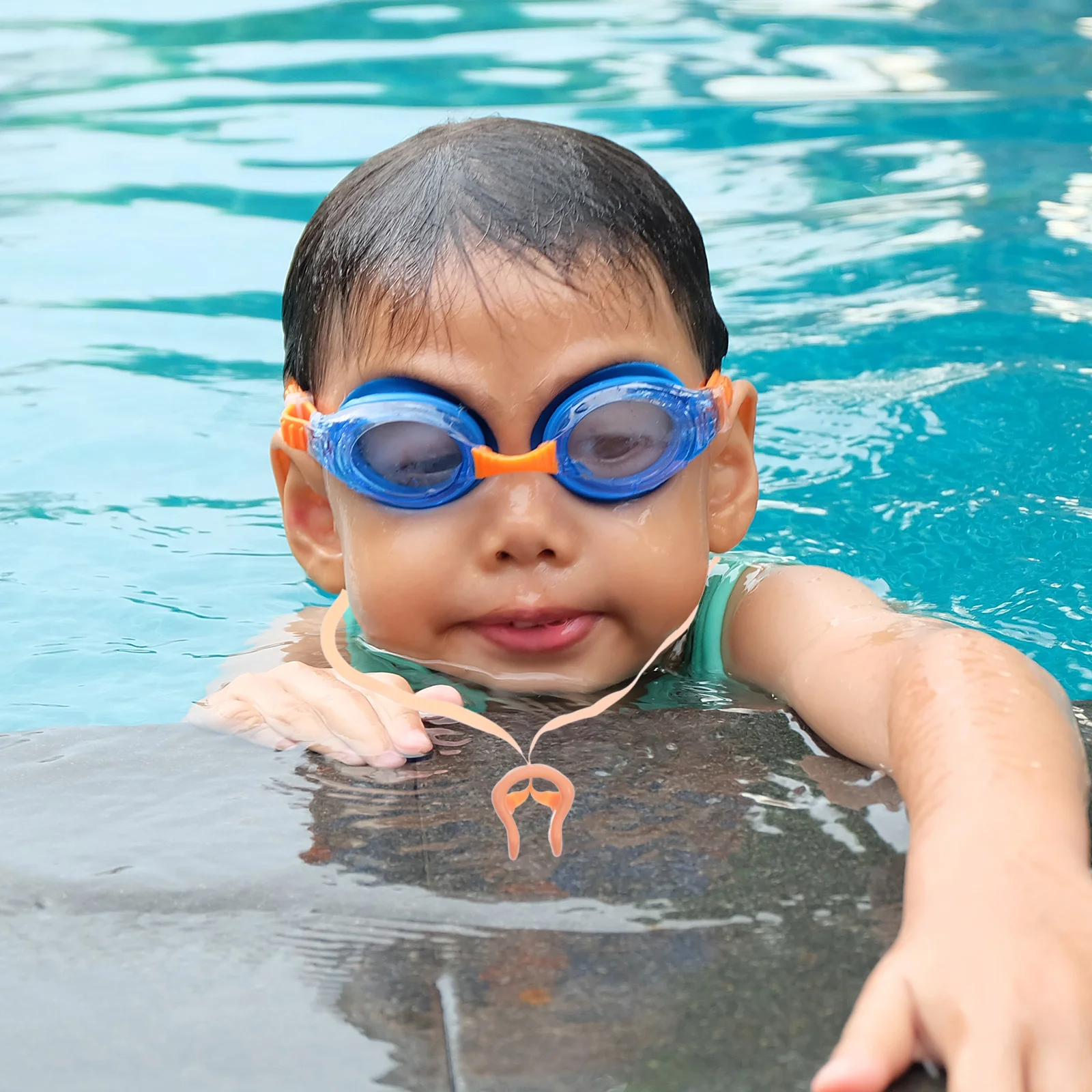 силиконовый зажим для носа для плавания с ремешком, аксессуар для плавания для детей и взрослых