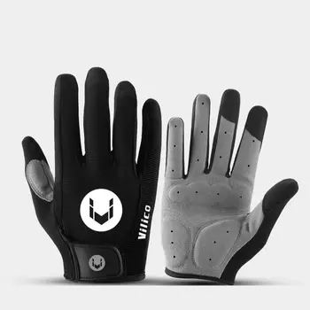 1 Пара перчаток на весь палец, выделяющих пот, Противоскользящие амортизирующие перчатки для верховой езды, солнцезащитные велосипедные перчатки с сенсорным экраном, велосипедные перчатки для езды на велосипеде 4