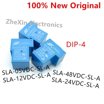 10 шт./лот SLA-05VDC-SL-A, SLA-12VDC-SL-A, SLA-24VDC-SL-A, SLA-48VDC-SL-A DIP-4 Новое оригинальное электромагнитное реле 0