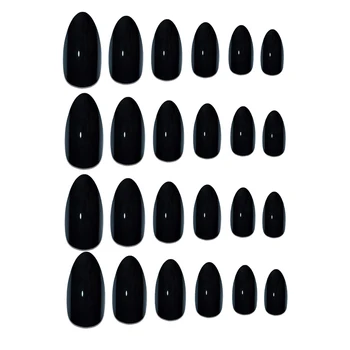 24 штуки накладных ногтей, наклеивающихся на кончики, полностью покрывающих кончики ногтей 0