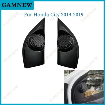 2ШТ Для Honda City 2014-2019 Установка автомобильного твитера Угол двери Аудио Резинка Крышка динамика Коробки Крепления