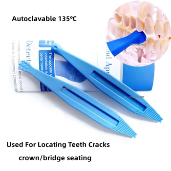 2шт Стоматологических инструментов Зонд для исследования трещин в зубах Локатор кариозных полостей Детектор переломов Коронка мост Сиденье Синий 0