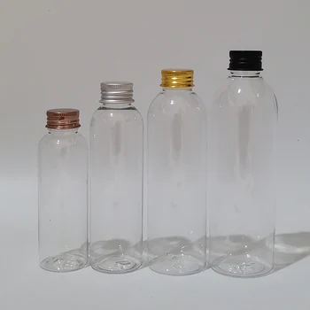 30шт 100 мл 150 мл 200 мл 250 м Пустые Прозрачные бутылки с высококачественной алюминиевой крышкой, контейнеры для геля для душа, жидкого мыла, макияжа, шампуня 0
