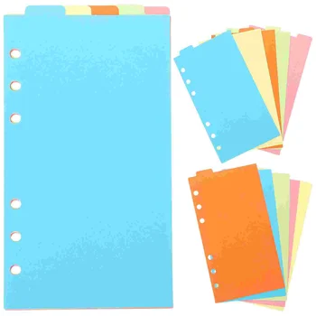 6 Комплектов Разделителя Страниц Для Блокнота Разделитель Бумаги Прочный Переплет Красочные Зажимы Перфорированное Отверстие Для Пополнения Файла A5