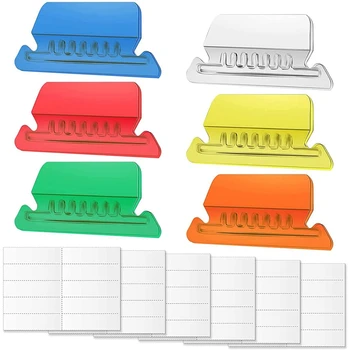 60 Комплектов подвесных вкладок и вкладышей для файлов, красочные этикетки для папок с файлами, легко читаемые вкладочки для идентификации файлов 0