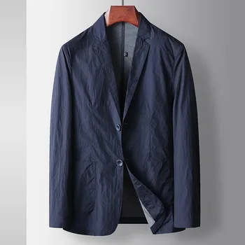 6496-Мужской тонкий повседневный солнцезащитный крем, осенняя однобортная летняя куртка-пиджак west 0