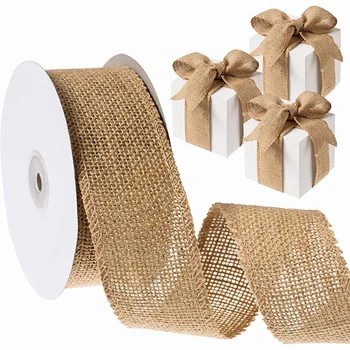 9 м/рулон натуральных джутовых лент для свадебной вечеринки в винтажном стиле, декоративные поделки, веревка, Шнур, декор для подарочной упаковки
