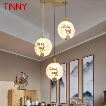 · Новый подвесной светильник TINNY, современные роскошные латунные светильники, декоративные светодиодные светильники для домашней лестницы, столовой