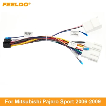Автомобильный 16-контактный адаптер жгута проводов шнура питания FEELDO для установочного головного устройства Mitsubishi Pajero Sport (06-09) 0