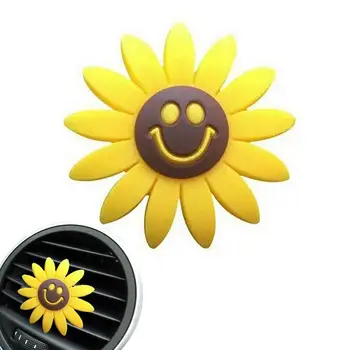 Автомобильный парфюм Sunflower Декор вентиляционного отверстия Sunflower с отделением для ароматической карты, зажим для вентиляционного отверстия автомобиля Sunflower, украшение автомобильных аксессуаров Sunflower 0