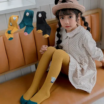 Весенне-осенние новые носки для девочек 2021 года, хлопковые детские колготки с героями мультфильмов, детские леггинсы, колготки для малышей, колготки для девочек 0