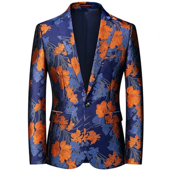 Весна-осень 2023, модные Новые мужские повседневные Деловые костюмы / Мужские Сценические банкетные костюмы в британском стиле, Персонализированные блейзеры, куртка, пальто 0