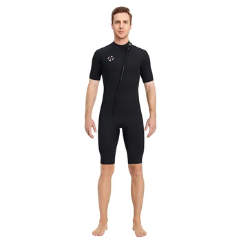 Гидрокостюм мужской, 2 мм, 3 мм Неопреновый гидрокостюм для дайвинга в холодной воде, короткий / полный термальный купальник для тела, костюм для подводного плавания для серфинга, комбинезон 0