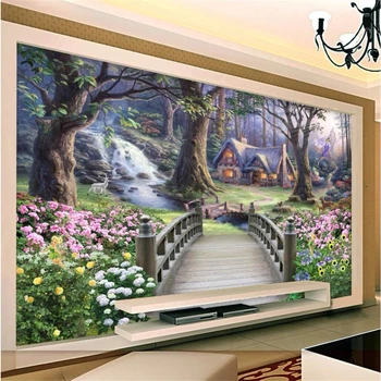 изготовленный на заказ papel de parede 3d картина с оленем обои для стен 3 d фотообои обои для домашнего декора ТВ фон гостиная