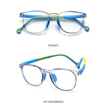 Модные Онлайн-классы Защита глаз Компьютерные очки в Сверхлегкой оправе Удобные Очки Детские Очки 3