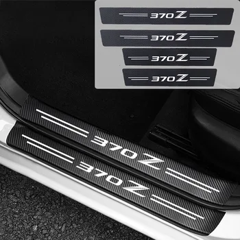 Наклейки на порог двери автомобиля с защитной пленкой от царапин для Nissan 370Z с логотипом Nismo, задний порог багажника, водонепроницаемая наклейка для украшения 0