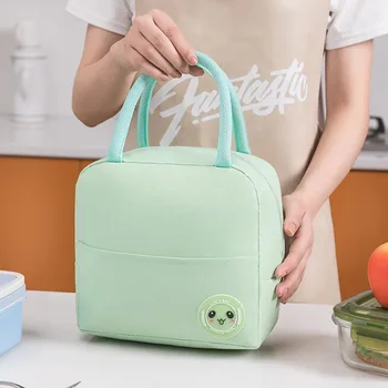 Новая сумка-ланч-бокс, переносная изолированная сумка для ланча, переносной ланч на работу с пакетом риса, хранение и консервирование продуктов 0