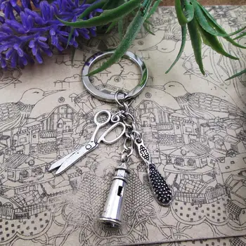 ножницы, расческа, маяк, антикварный брелок для ключей, подарок на День рождения 0