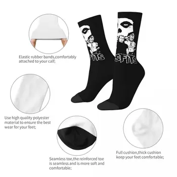 Носки с черепом Misfits Мужские Женские модные носки из полиэстера Harajuku Весна Лето Осень Зимние носки в подарок 1