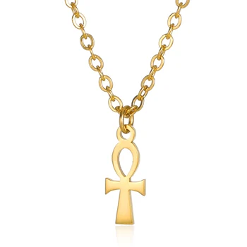 Ожерелья с крестом Высота Классический Египетский Нил Анкх Крест Кулон ожерелье для женщин Мужчин Старинные Египетские украшения Амулет Распятие 5